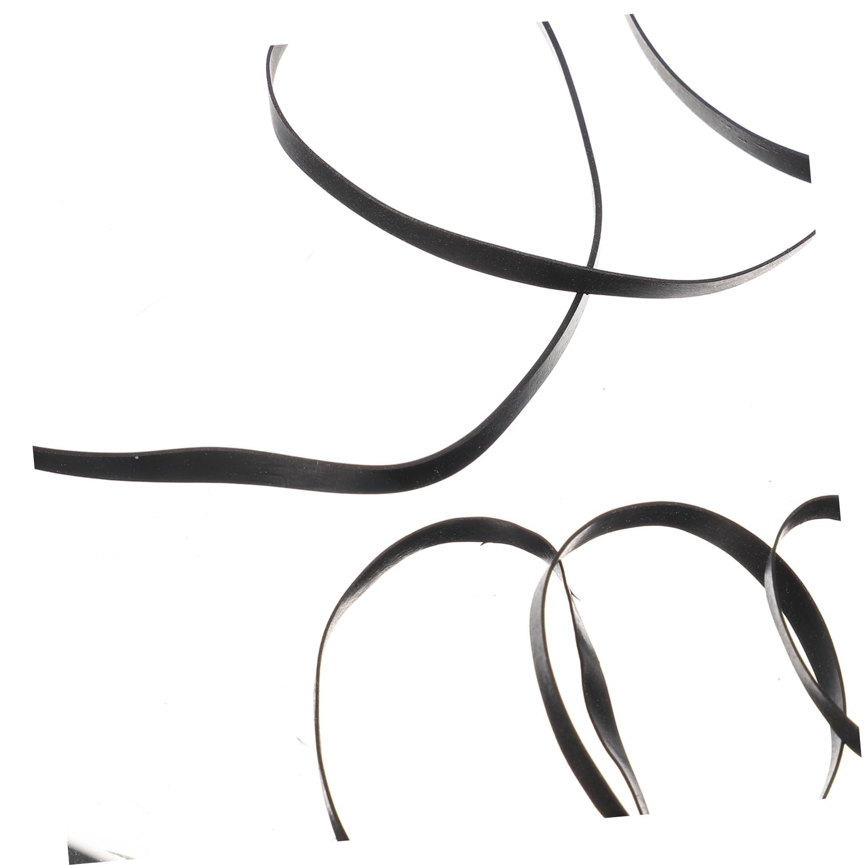 DOITOOL Cinghie per Registratore di Cassette in Gomma Resistenti All'usura a Basso Rumore Nero 50 Pezzi per Riparazione e Manutenzione