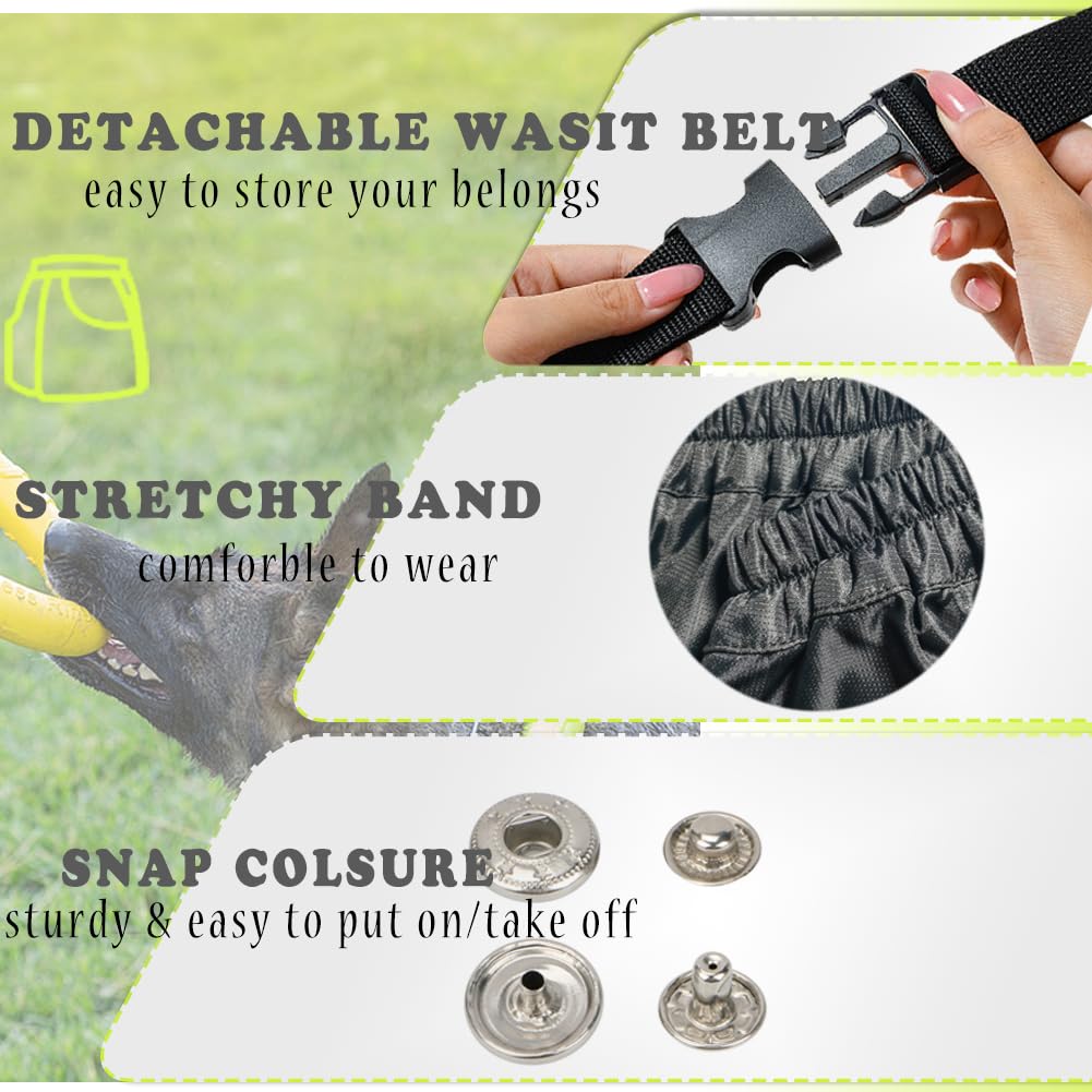 Hundetrainer-Weste für Männer und Frauen, mit großen und tiefen Taschen, D-Ring, Hundehandler, Taillen-Leckerli-Tasche, Schürze, Design der Funktionalität zum Halten von Hundespielzeug,