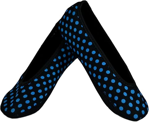 Nufoot Ballet Flats Womens House Slippers for Indoor Use, Neoprene Socks with Slip-Resistant Soles, Wear as Yoga or Pilates Shoes