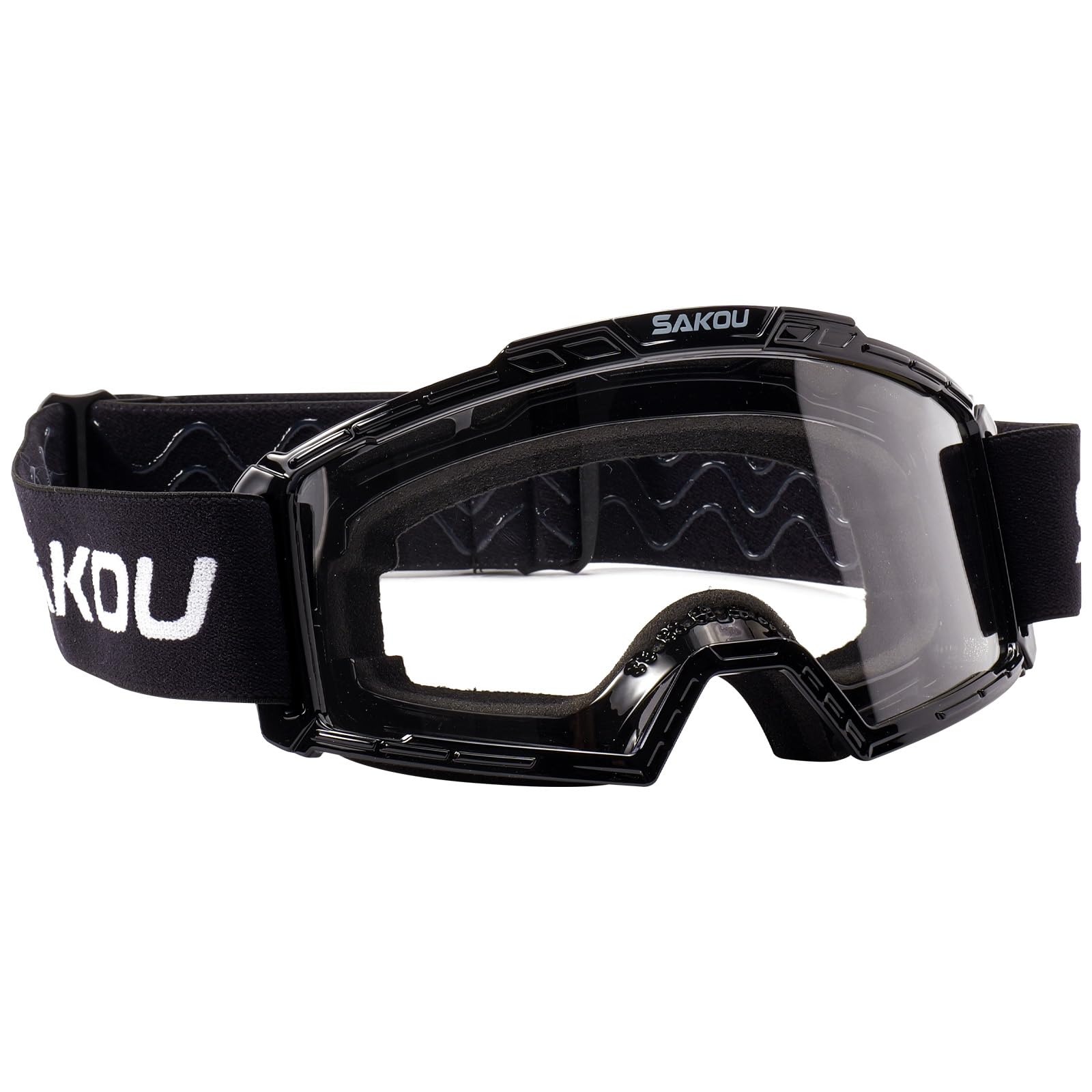 SAKOU Kinder Motorrad Motocross Cross Brille–Beschlagfrei, Stoßfest und mit 100% UV400-Schutz für Jungen und Mädchen im Alter von 3 bis 12 Jahre, ideal für Offroad, ATV und Dirtbike Einsätze