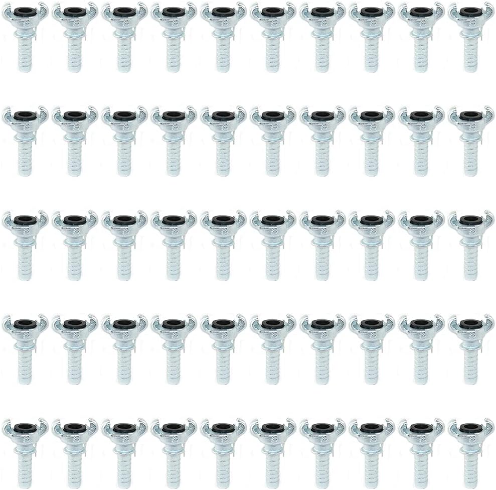 Interstate Pneumatics CU-853 3/4 Inch Hose Barb Straight Through Jack Hammer Coupler-Pack of 50