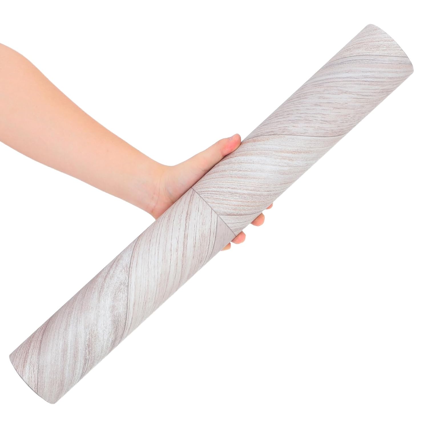 Balacoo Self-Adhesive PVC Peel and Stick Flooring Roll, Scratch-Resistant Wood-Look Vinyl Floor Covering 0.585m 1.5mm for Office, Commercial and Home Use