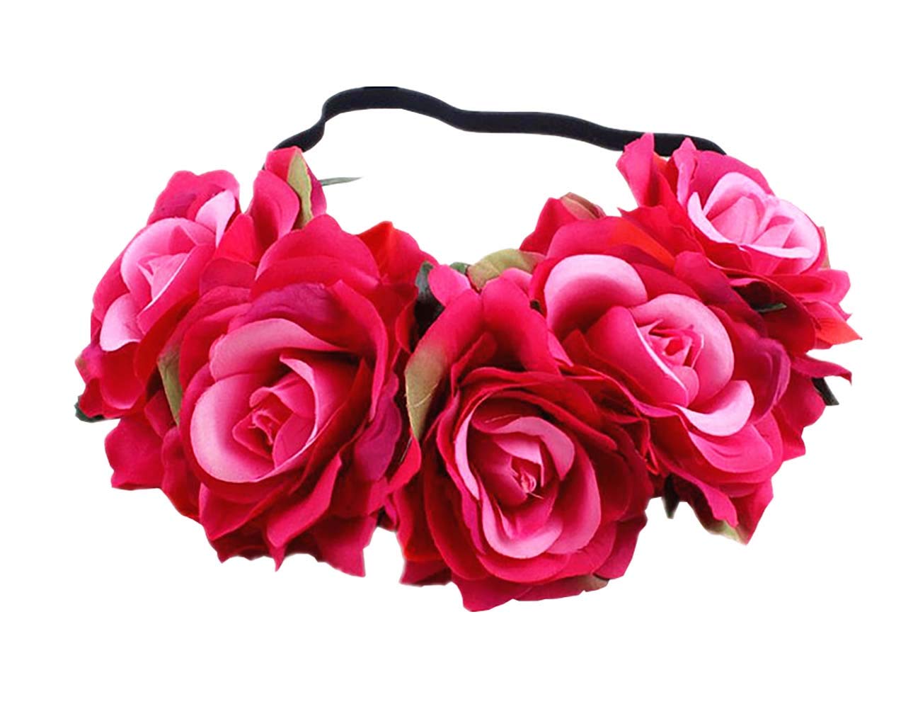 Love Fairy Blumen-Stirnband | Boho-Blumenkrone Mit Rosen, Einheitsgröße