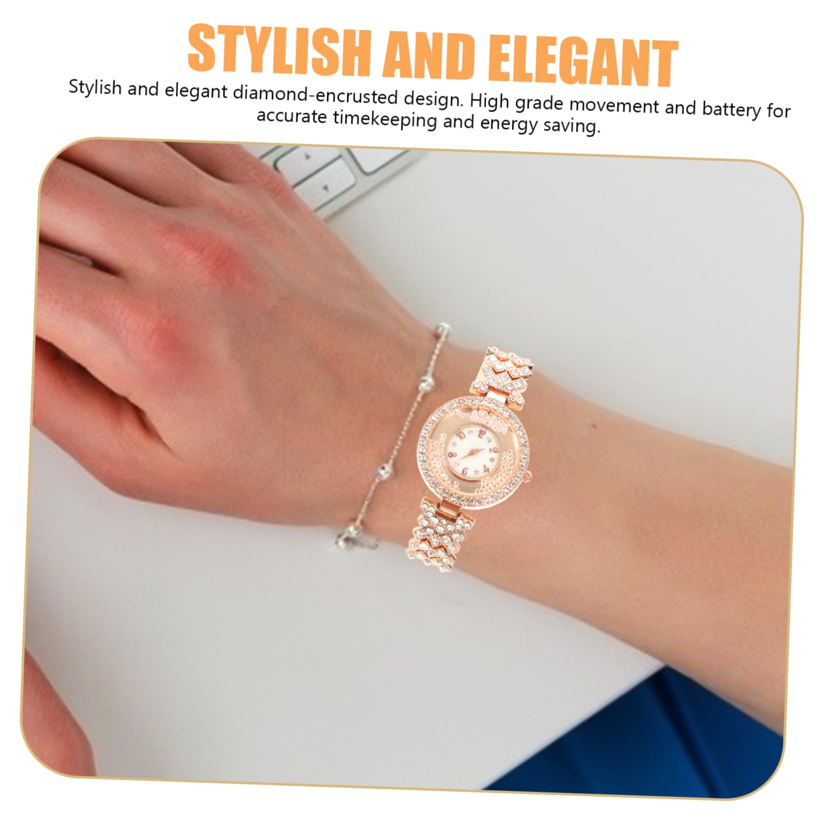 3stücke Elegante Damen Armbanduhr Mit Strasssteinen Verstellbares Metallarmband Stilvolle Uhr Für Jeden Anlass Perfektes Für Frauen Und Freundinnen