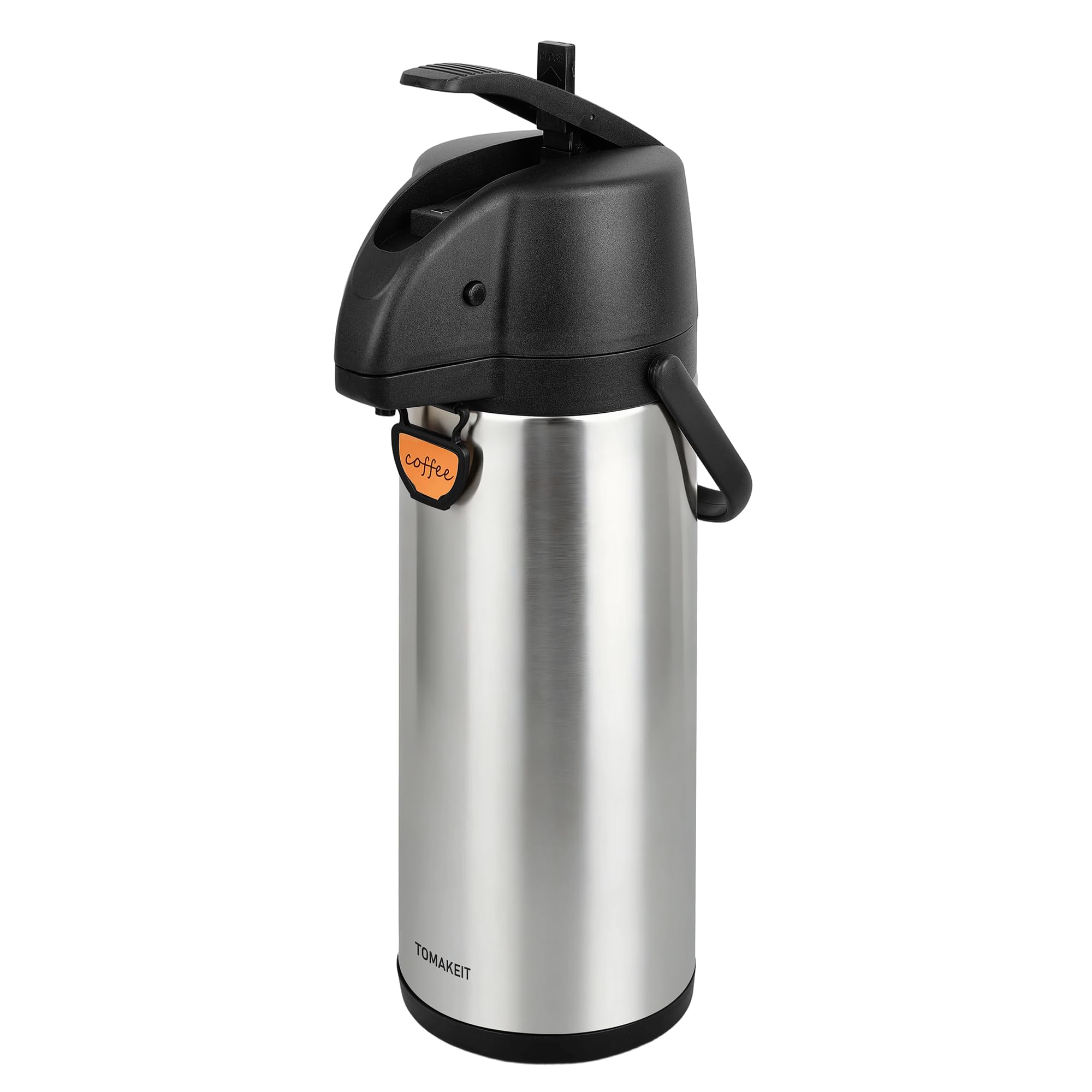 TOMAKEIT Airpot Coffee Dispenser Thermal with Pump,3L/102 Oz Insulated Stainless Steel Large Airpot Coffee Carafe Lever Action for Hot/Cold Water,Thermal Carafe for Hot Cocoa for Parties