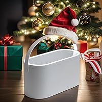 Vista 2 de Caja de maquillaje de viaje con espejo iluminado LED, caja de cosméticos multiusos Estuche de transporte para mujer, blanco, tamaño de viaje