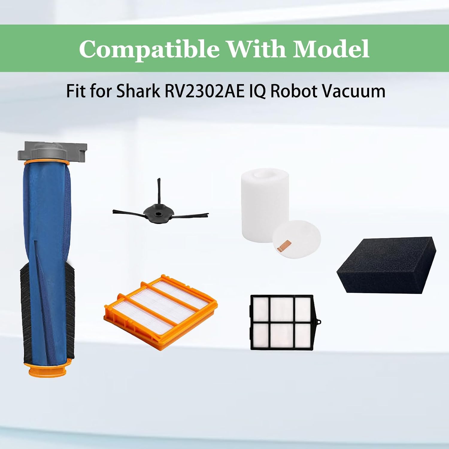 Replacement Parts for Shark RV2302AE IQ Robot Vacuum Accessories Kit with Main Brush Filters Side Brushes