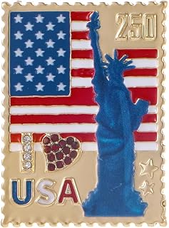 Madison Tyler 4th of July USA Brooch for Women Patriotic Holiday Pin Badge | USA American Pins for Women Independence Memorial Day Bow Brooch Patriotic Brooches Holiday Jewelrypel Pins
