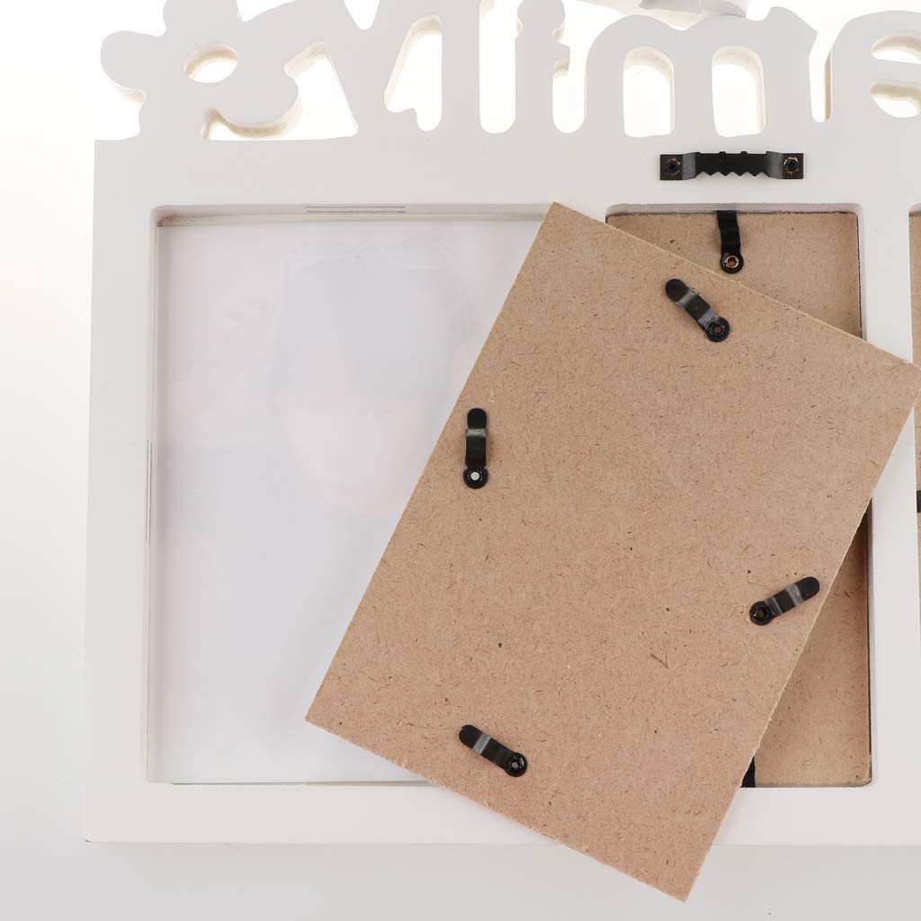 Cornice per foto con impronta delle mani, regalo per baby shower (argilla bianca)