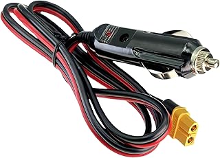 シガーソケットからポータブル電源充電 XT60(メス)ケーブル 1m 12V/24V自動車対応 C2CIXT60F100