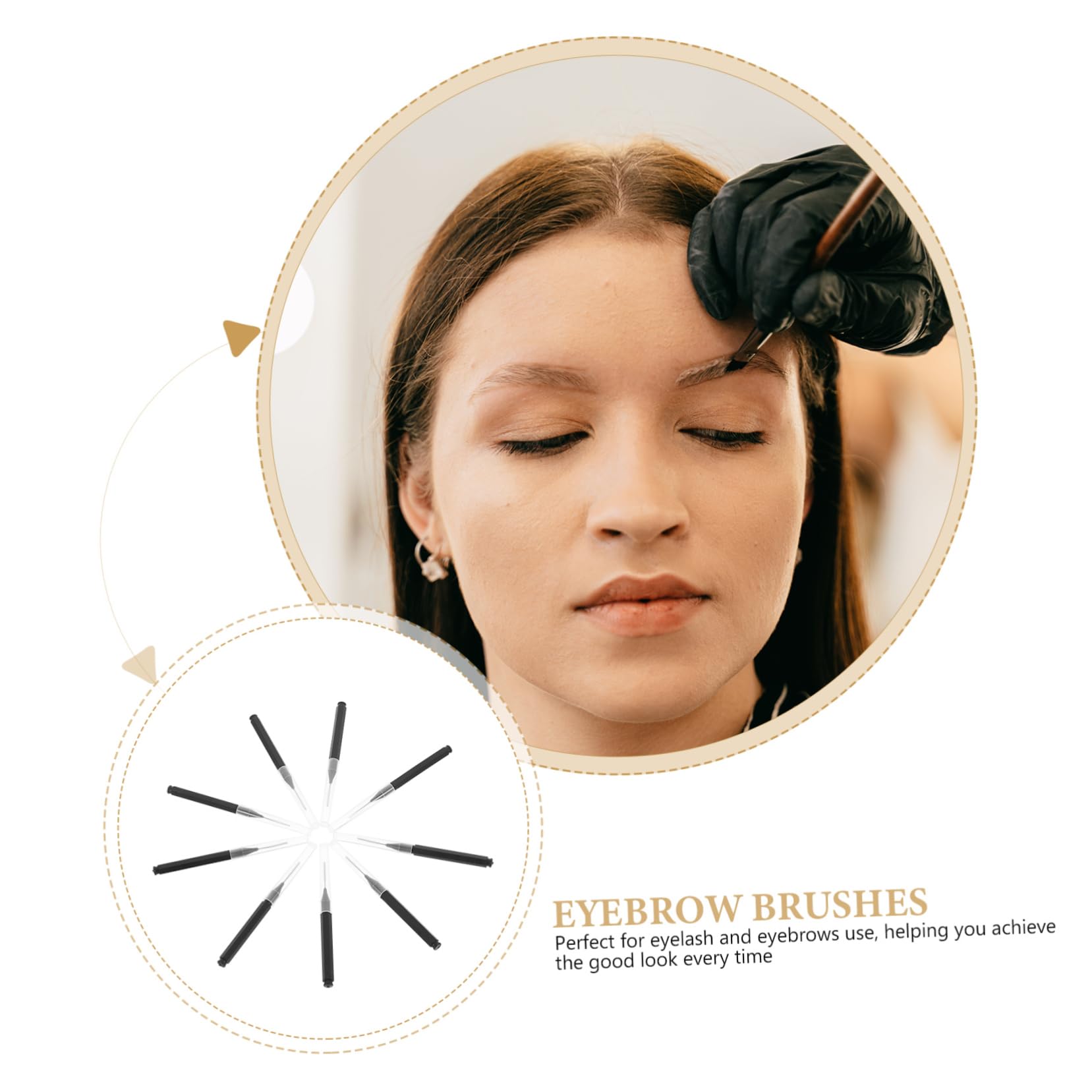 Didiseaon 100pcs Micro Brush Kit Brush Lamination Supplies Brow Comb for Daily Use