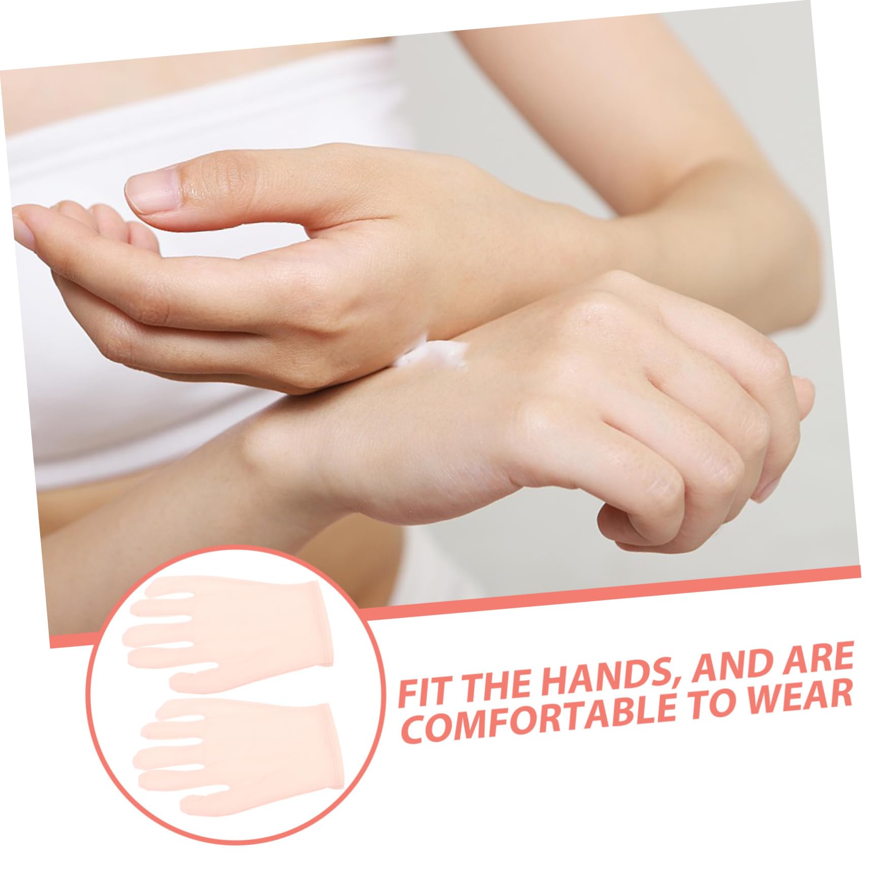 FOMIYES Hand Caring Gloves Lotion Overnight Moisturizing Spa Gloves Comfortable