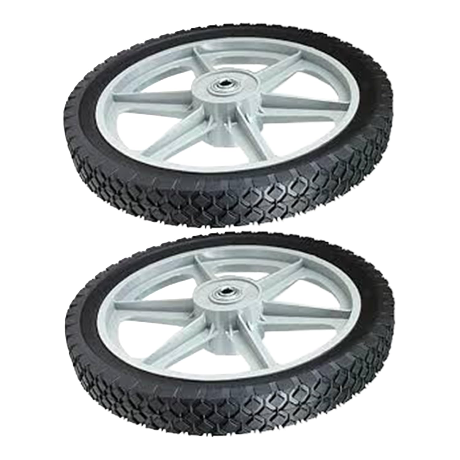 335110B - Ruota in plastica con raggi, 35,6 x 4,4 cm, compatibile con MaxPower, compatibile con Husqvarna, 2 pezzi