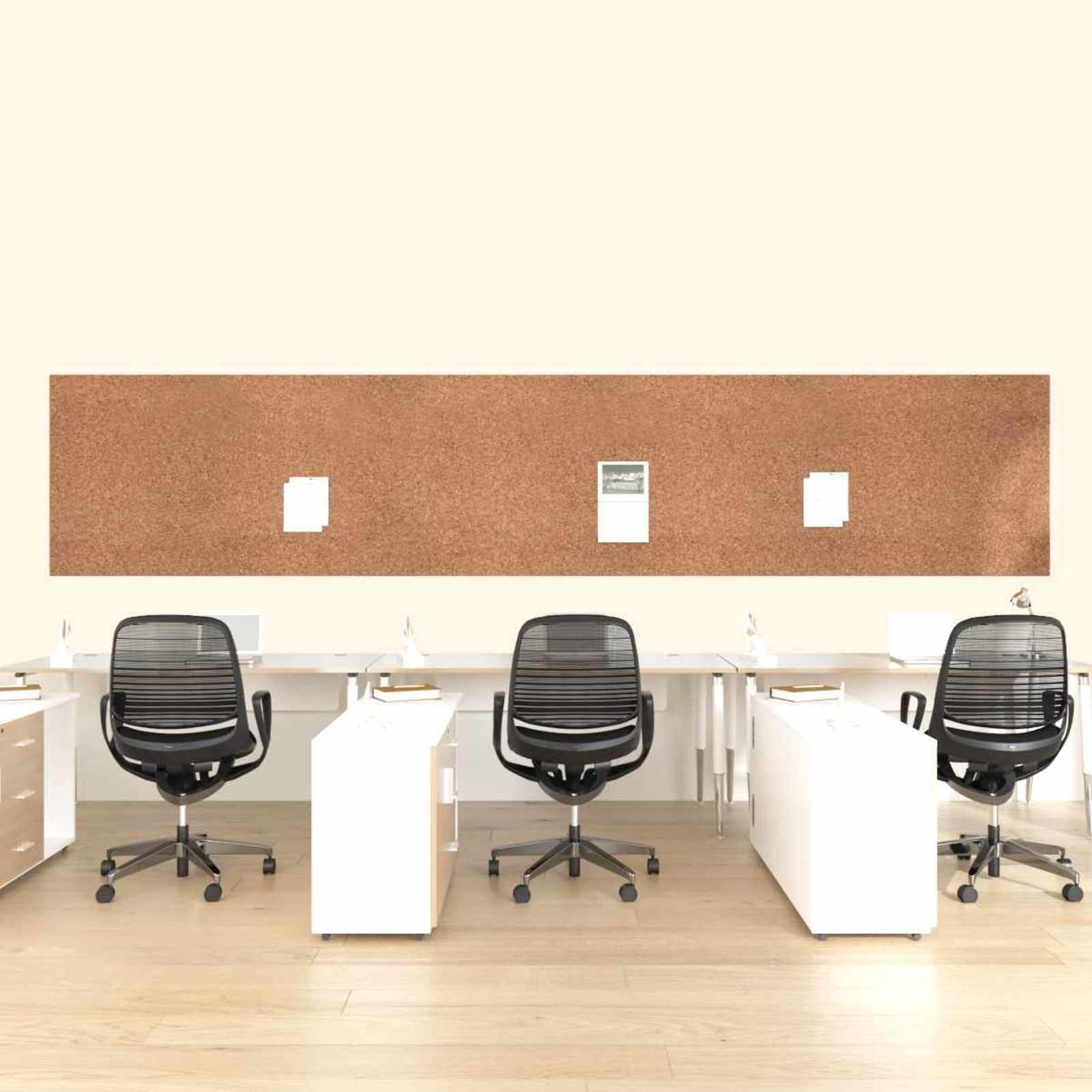 Korkrolle Braun 100 x 500 x 0,2 cm Kork mit Gummirückseite für Büroorganisation und Homeoffice, vielseitiges Ordnungssystem für Schreibtisch, Schule, Uni und Arbeitszimmer