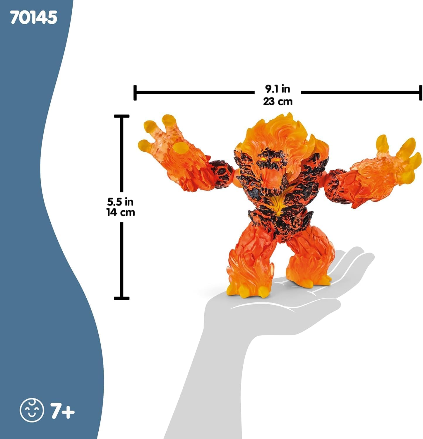 Schleich Eldrador Creatures - Lava Smasher Toy with Movable Arms - Volcano Beast Action Figure with Rotating Body - Realistic 7” Fire Monster Figurine for Imaginative Play - Boys and Girls 7+ | 70145