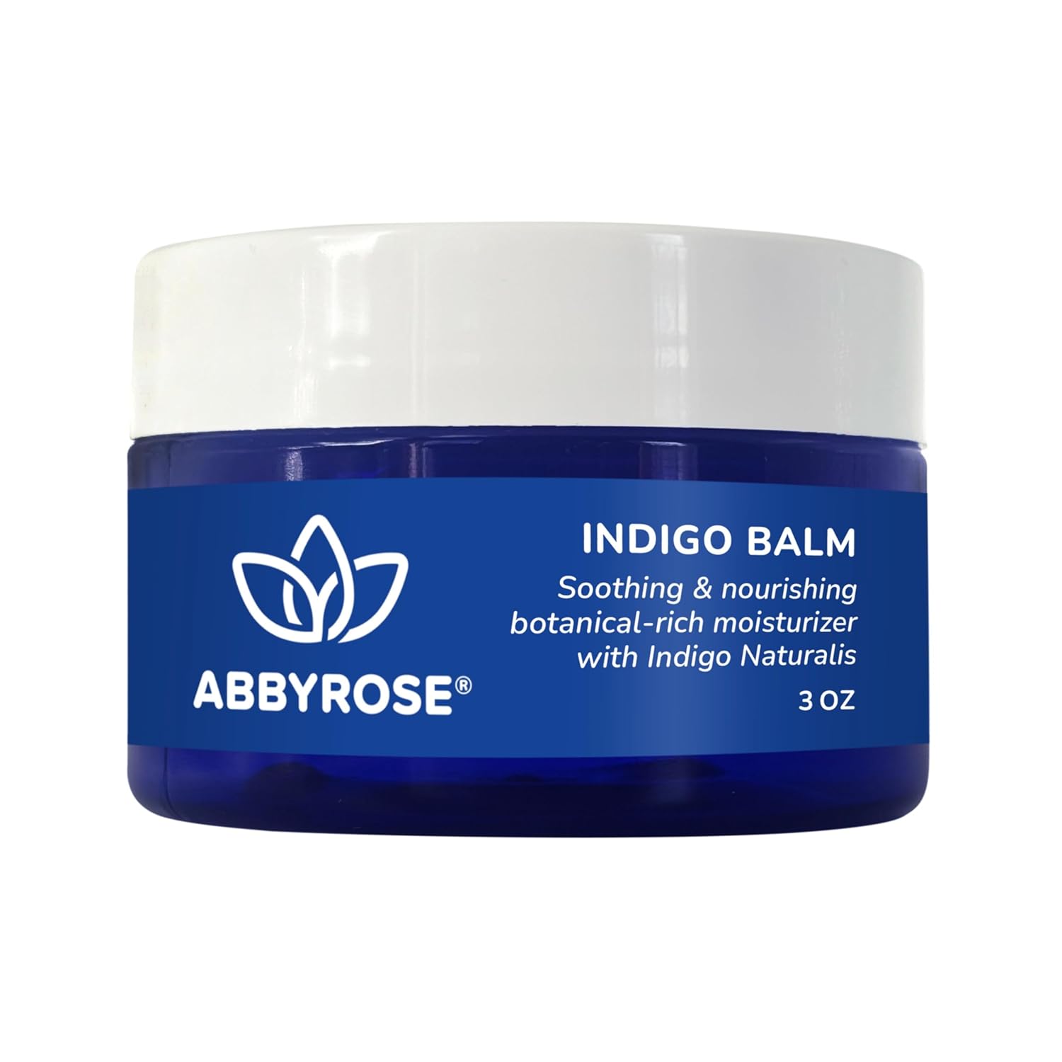 Abby Rose Indigo Balm with Indigo Naturalis – Natural Soothing Moisturizer for Dry, Scaly, and Sensitive Skin – Fragrance-Free Skin Barrier Support