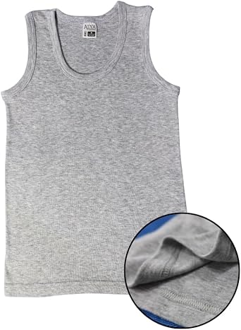ALYA UNDERWEAR Boy, Cotton Rib Fabric Athlete, Oval Collar 3 Pack