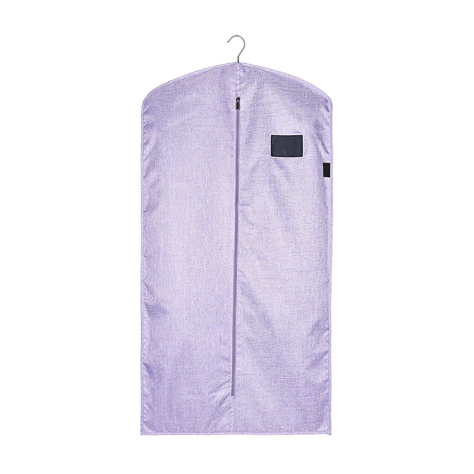 Garment Bags for Hanging Clothes, Dress Garment Bag, Clothes Cover for Storing Silk Fabrics and Knitwear(Purple,140 * 58cm/55 * 23in)