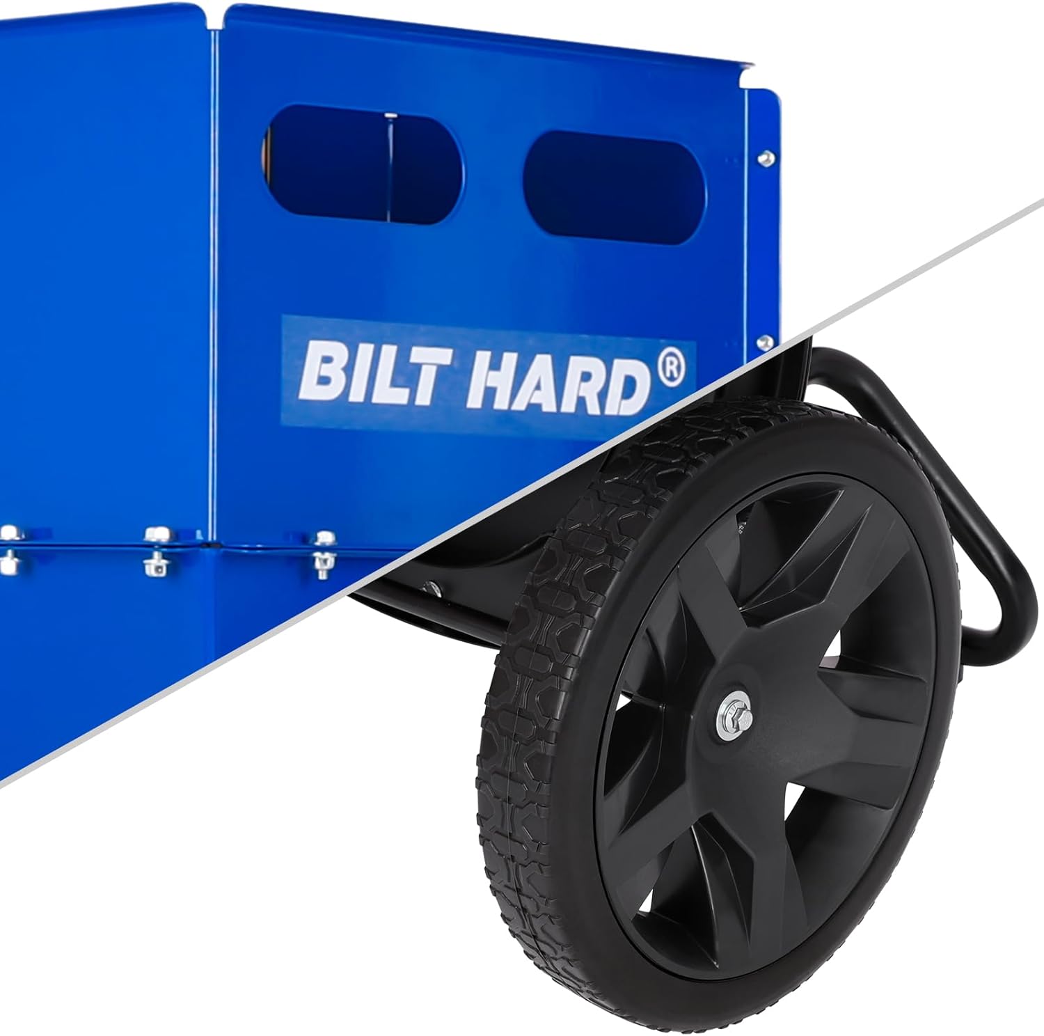 BILT HARD 7.5HP Gas Powered Wood Chipper Shredder, 224cc Heavy Duty 2-in-1 Mulcher, 3" Max Branch Capacity,1/2" Shredding Hopper, 4000 RPM Engine with Collection Bag for Yard, Garden