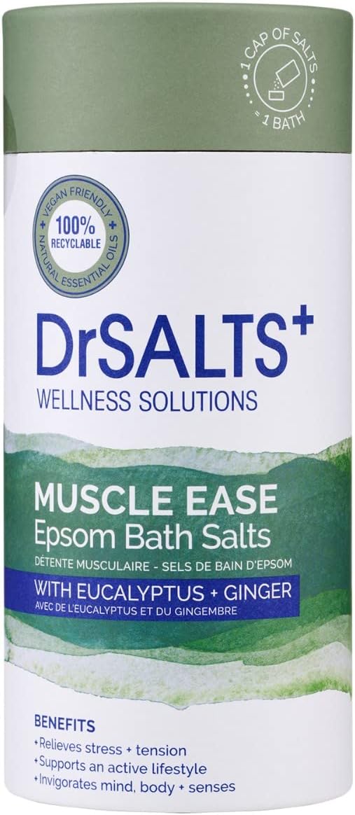 DrSALTS+ Muscle Therapy Epsom Salts Invigorating Epsom Bath Salts for