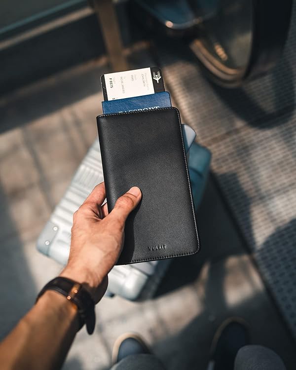 VULKIT Passport Wallet Premium Nappa Leather RFID Blocking Travel Wallet for Men & Women by VULKIT - Image 6