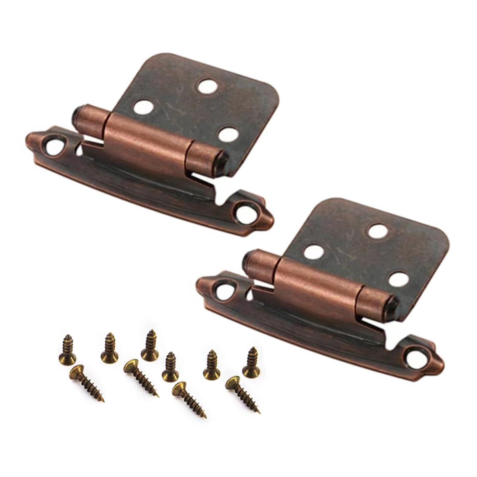 Antique Metal Finish Cabinet Hinges Set Overlay Closing Antique Metal Cabinet Door Hinges Set for Kitchen Cabinetry Kitchen Hardwares