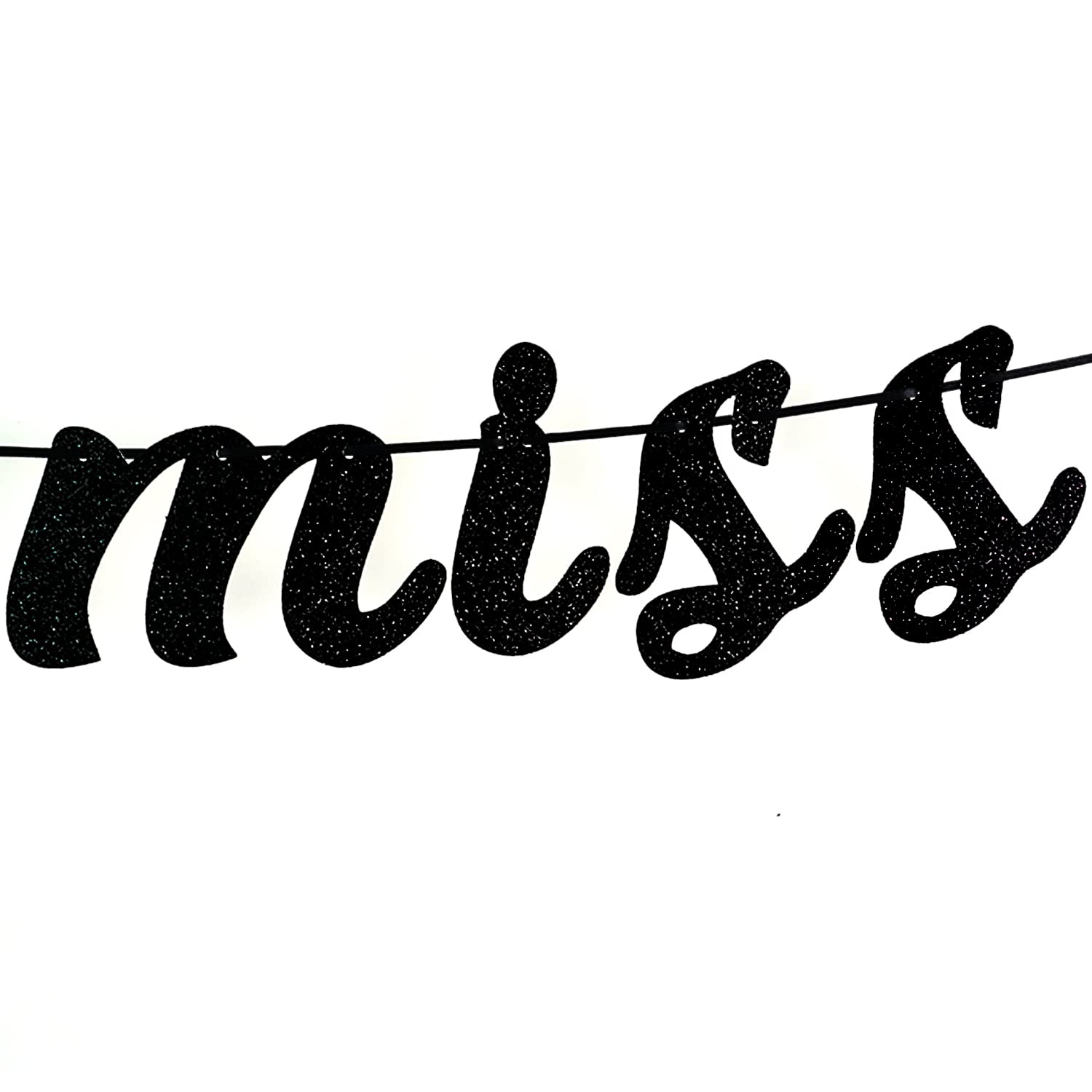 Banner 'We Will Miss You' In Blauem Glitzer – Für Abschied, Ruhestand & Abschlussfeiern, Partydekoration