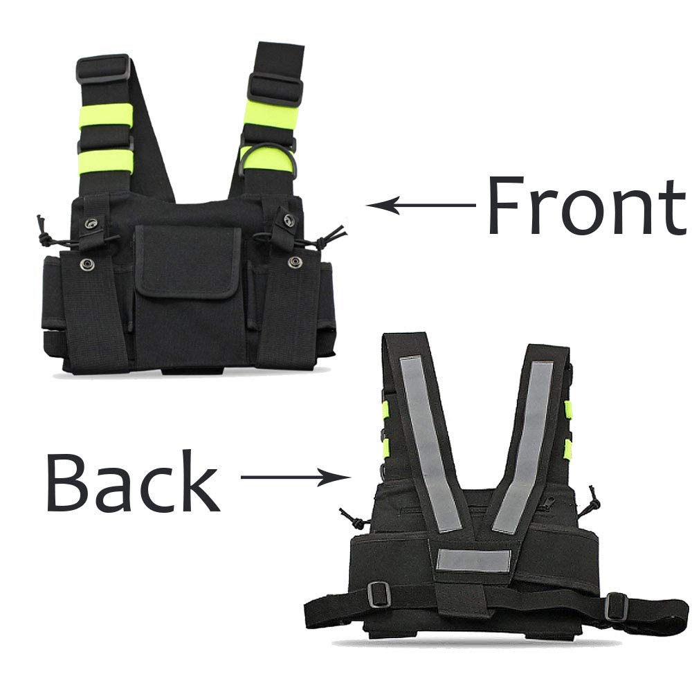 Arnés de Radio Universal, Bolsillo Inalámbrico Ajustable para Mochila con Paquete de Walkie Talkie