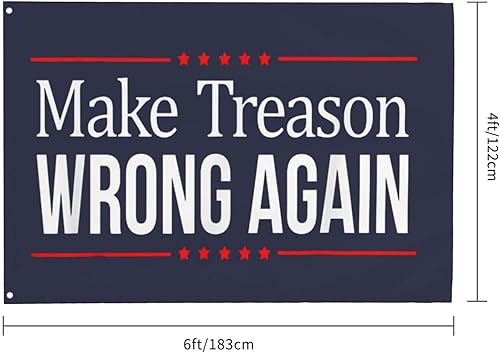 Miniatura 3 de Bandera Make Treason Wrong Again, resistente al racismo, bandera anti-Trump Is A Traidor, banderas de 4 x 6 pies, para decoración del hogar al aire