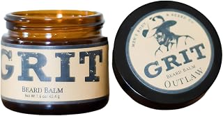 GRIT Beard Balm Outlaw (1.6 oz) | All Natural | Styles, Strengthens & Softens Beards & Mustaches | Moisturizes Skin | Leave in Conditioner Wax for Men