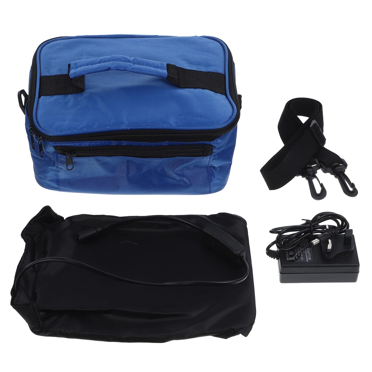 12v Speisenwärmer fürs Auto, Blaue Lunchtasche aus Oxfordstoff