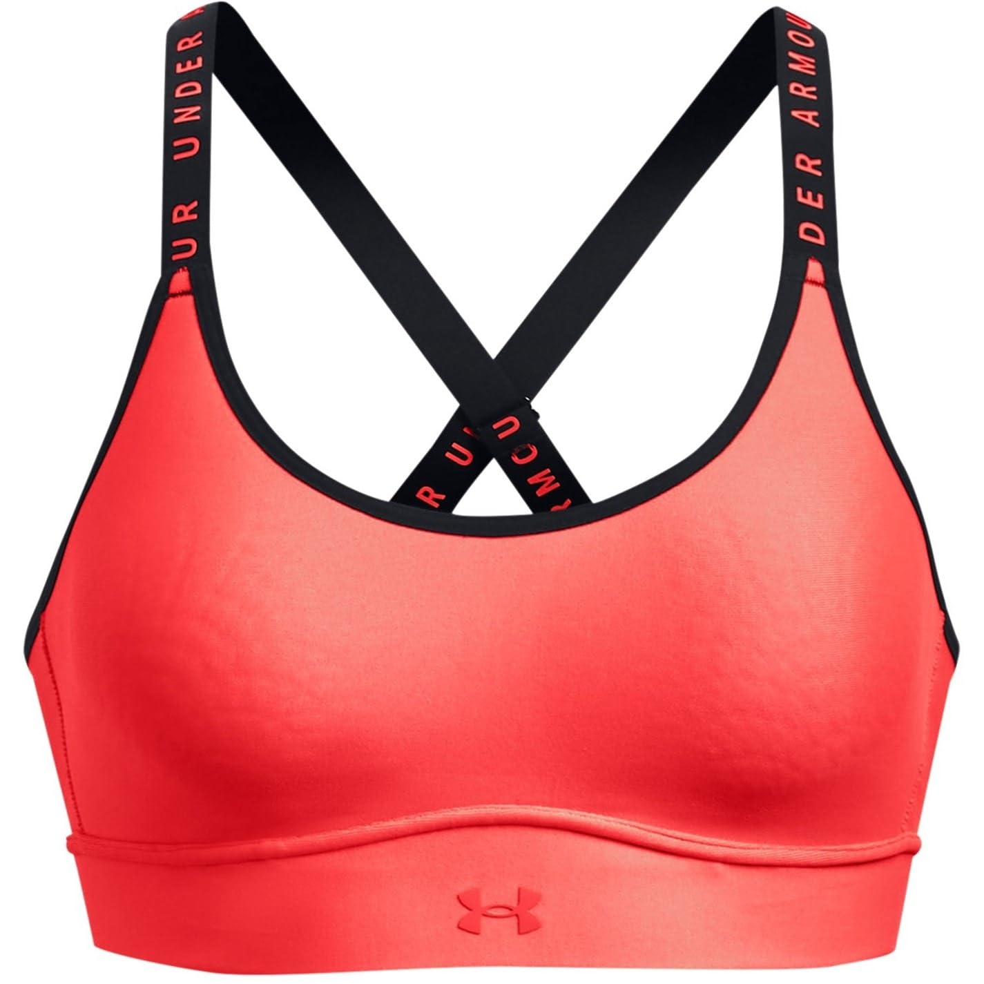 Under Armour Women's Beta/Black Infinity Medium Impact Sports Bra Top Xs