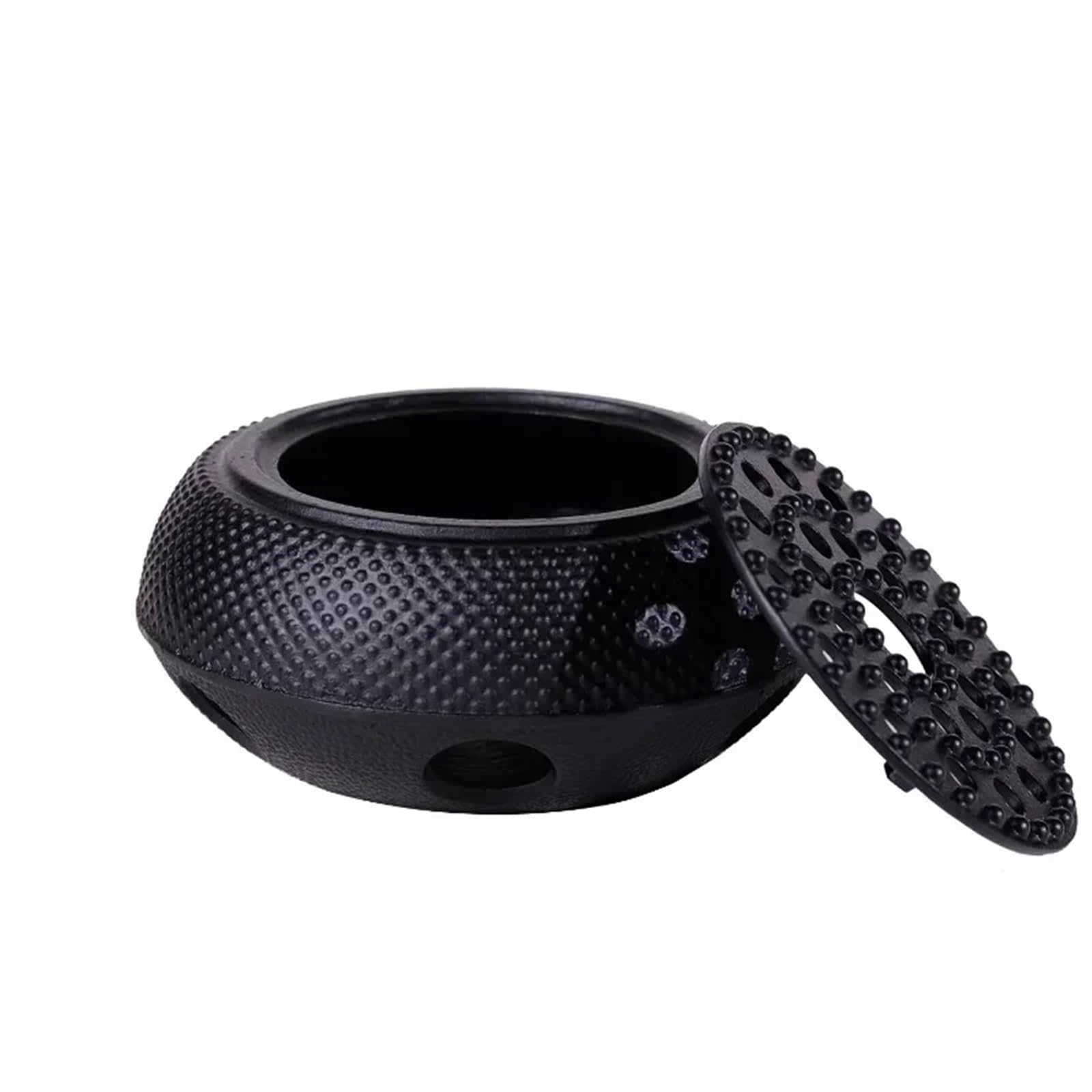 Scalda con Supporto Cavo per Candele, Scalda teiera in ghisa Nera, portacandele, fornello, sottopentola for tè, caffè, Latte