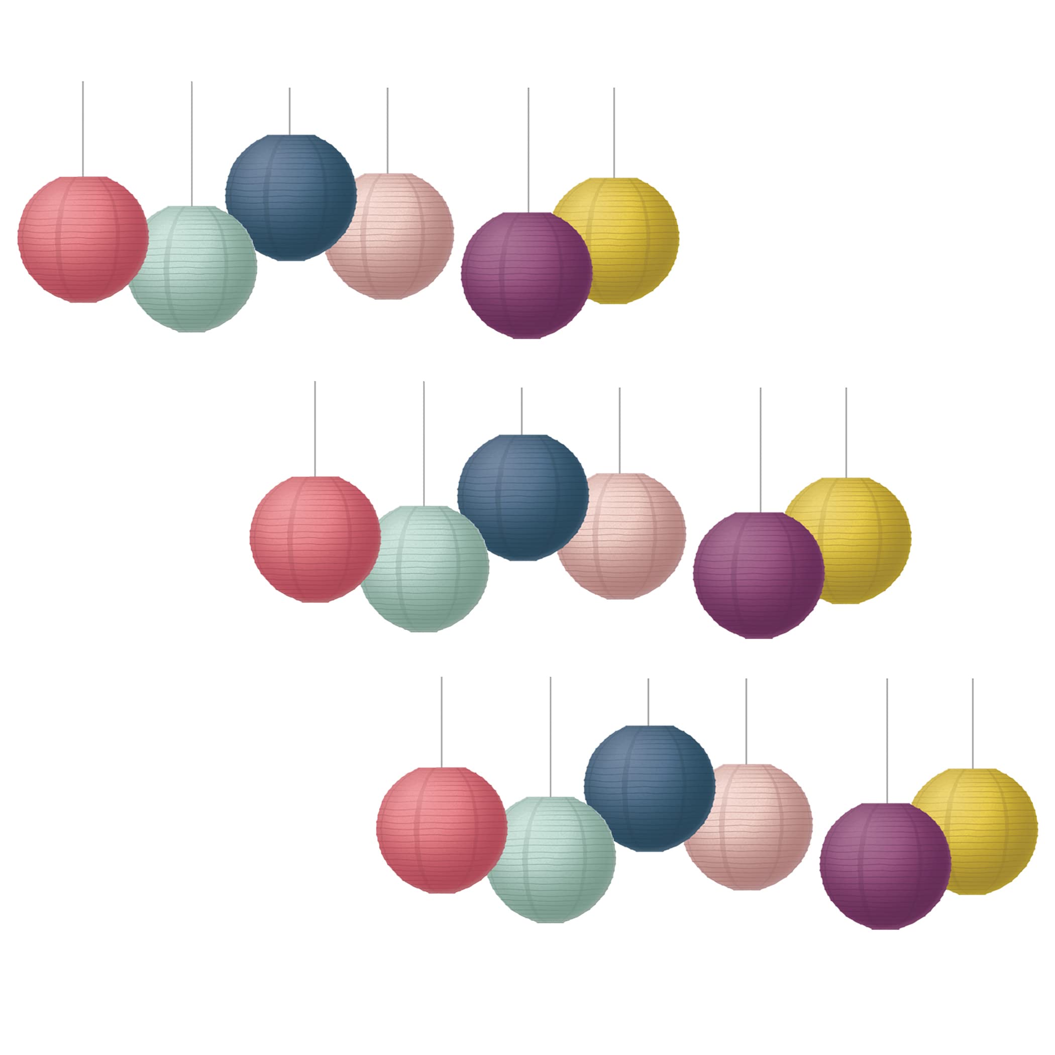 Teacher Created Resources Oh Happy Day 8-inch Paper Lanterns, 6 Per Pack, 3 Packs (TCR77514-3)