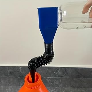Retractable Auto Fuel Funnel - Flexible Hose, Hands-Free, Spill-Proof & Leak-Proof for Car, Motorcycle, Petrol, Diesel, Water & Oil