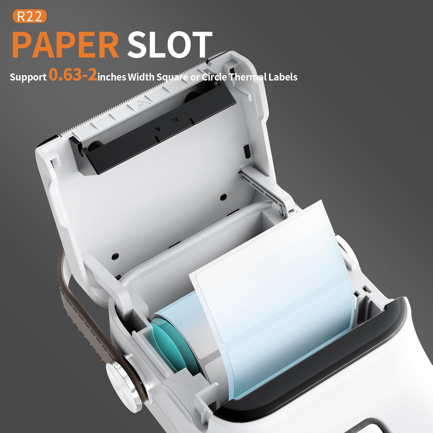 Rongta Bluetooth Label Maker Machine with Tape,Portable Wireless Labeler Machine,Handheld Sticker Maker for Barcode Labels,Home School Supplies,USB Rechargeable,Compatible with iOS/Android, White - Image 5