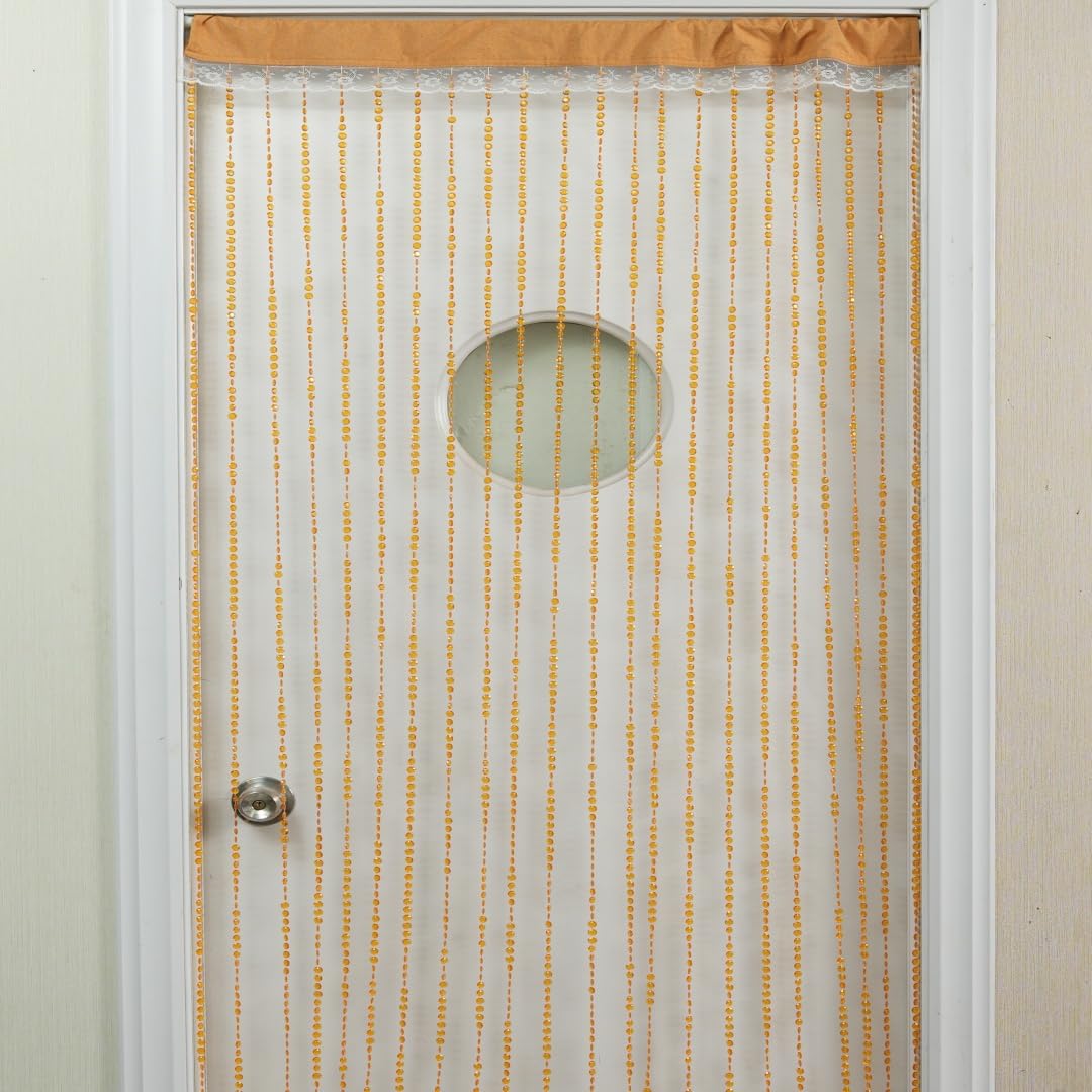 YaoYue Crystal Beaded Curtain Door Curtains Room Divider Hanging Diamond Acrylic Beads for Doorway Hippie Closet Bedroom Wall Window Backdrop Decor (35.5×79in/90×200cm, Crystal)