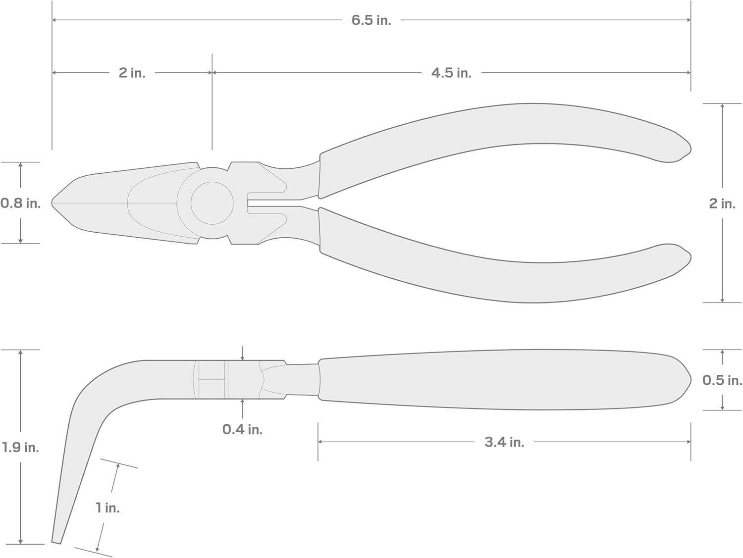 TEKTON 6 Inch 70-Degree Long Nose Pliers | PGF10406
