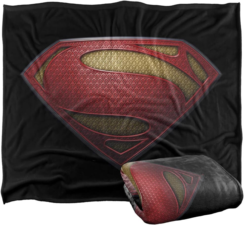 Superman Blanket, 60"x80" Man of Steel Shield Silky Touch Super Soft Throw Blanket