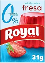 Royal, Gélatine Goût Fraise, Gélatine Light, Paquet de 31 gr, 12 Sachets x 2.58 gr