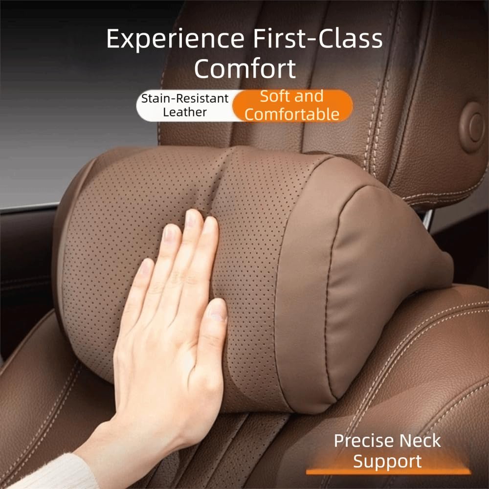 Cuscino di supporto ergonomico per auto, cuscino poggiatesta regolabile, morbido materiale traspirante, riduce l'affaticamento del collo per guidatori e passeggeri, comodo accessorio da viaggio