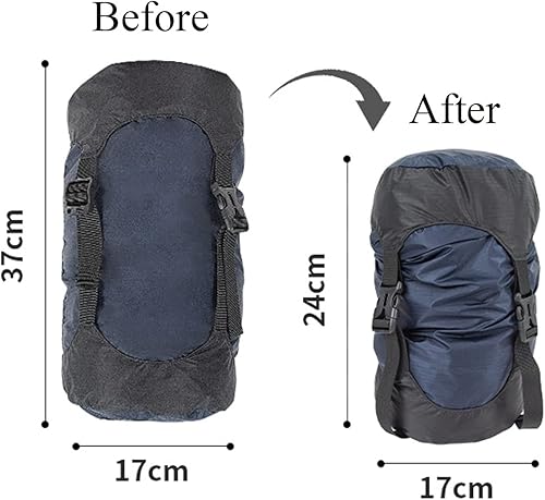 Miniatura 3 de 2 sacos de compresión de 8L18L25L35L, saco de dormir ligero, saco de compresión para camping, senderismo, viajes de mochilero