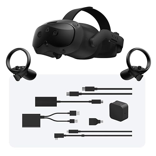HTC Vive Focus Vision Wired Bundle — XR Headset with DisplayPort PC VR Streaming Kit
