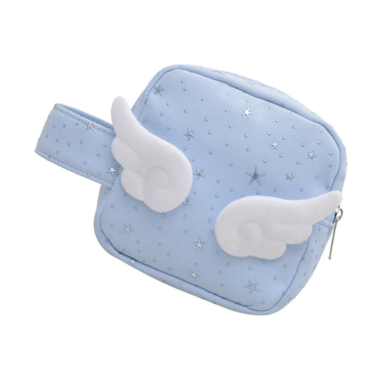 Tsophreniq Shining Star Print Small Storage Pouches Waterproof Polyester Cosmetic Organiser Bag with Handle for Women Daily Travel Scintillate Star Patron Ailerons Bag