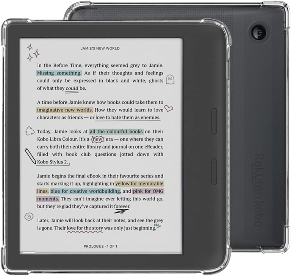 Zcoooooolケース Kobo Libra 2 eReader 7インチ 補強コーナーカバー/天秤座ケース