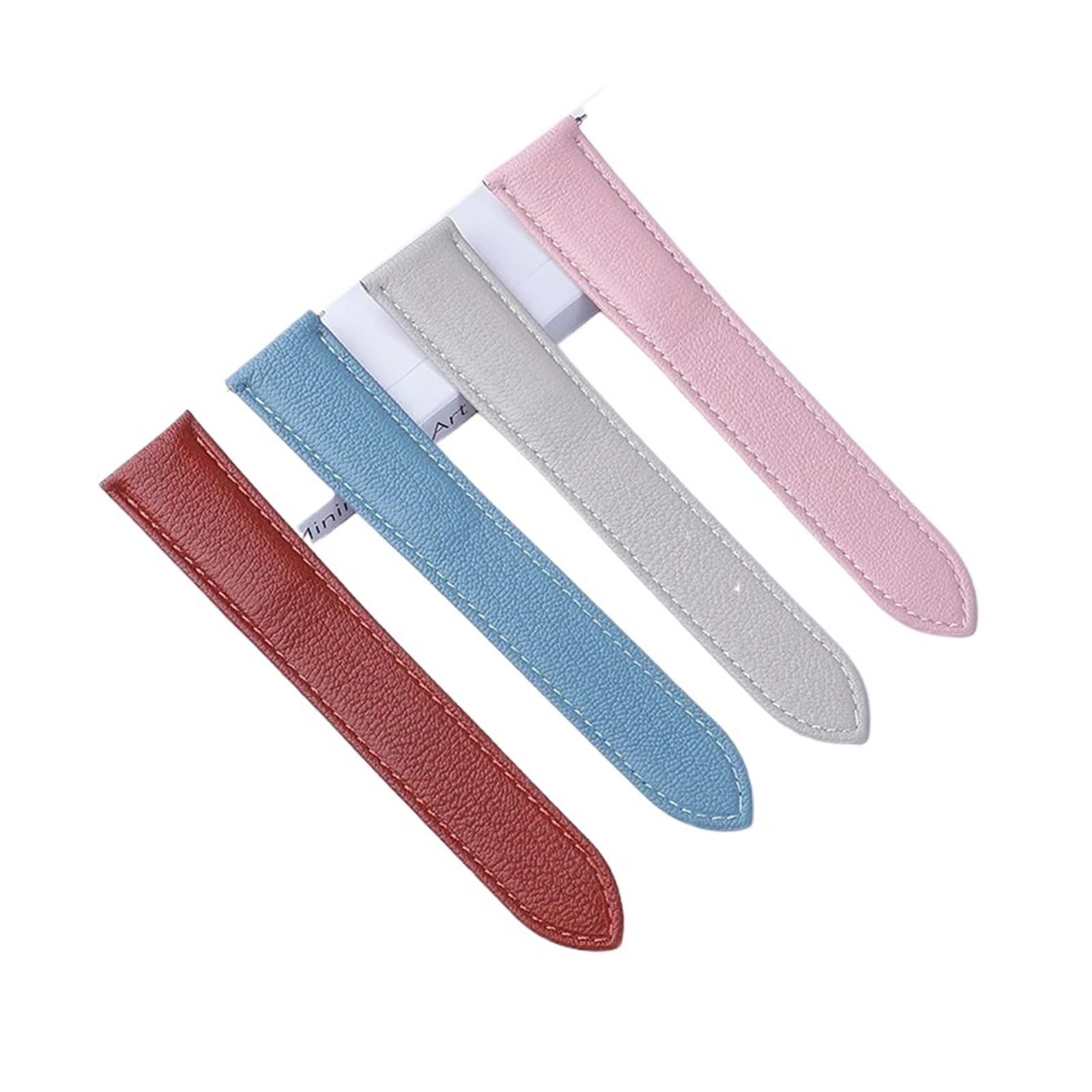 Générique FYXT Bracelet de montre de rechange compatible avec le bracelet de montre en cuir véritable Tank London 17 mm 18 mm 19 mm 20 mm 22(Brick red rose,14)