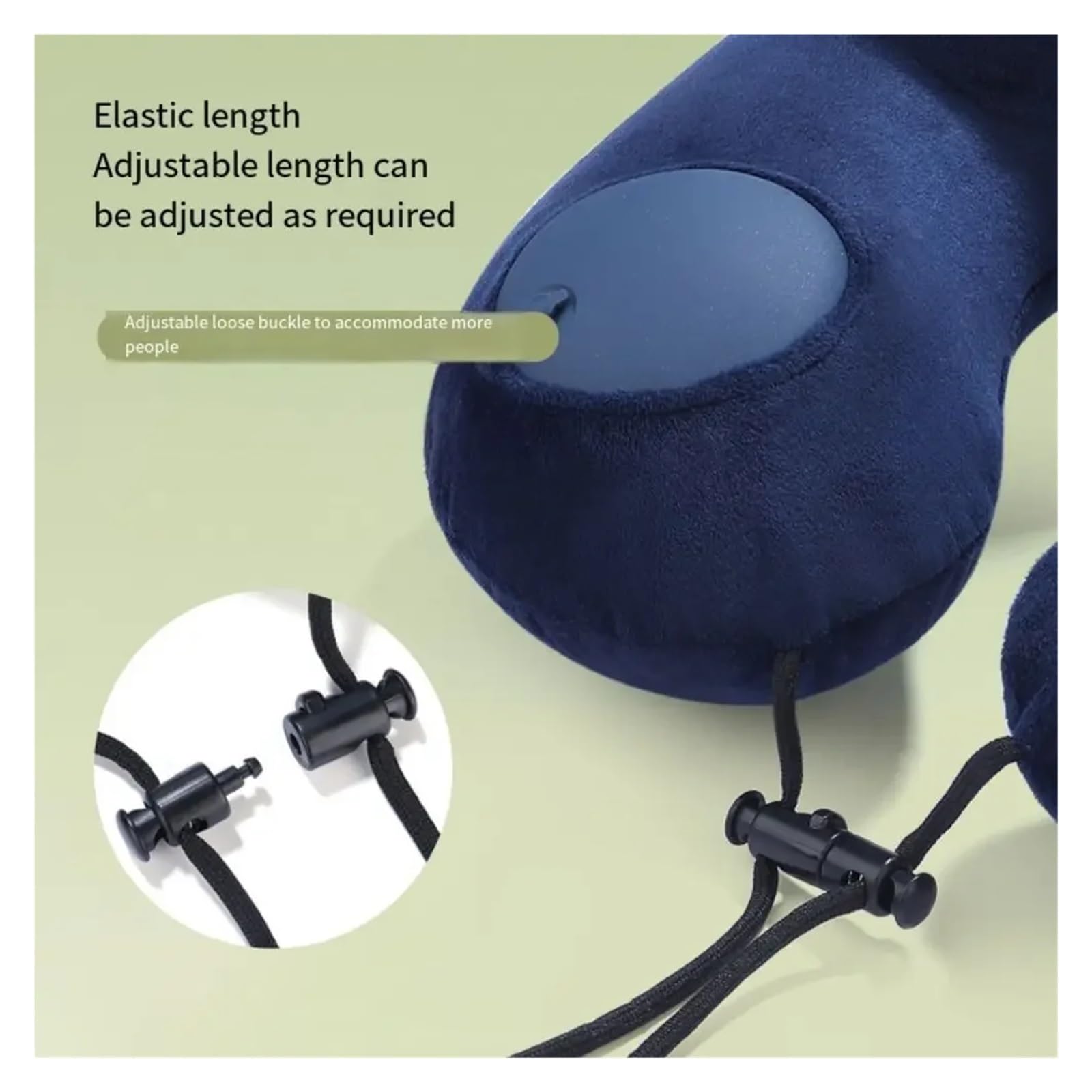 Almohada Viaje Cómoda Almohada Inflable for el Cuello for Viajes en avión, for Dormir(Grey with Bag)