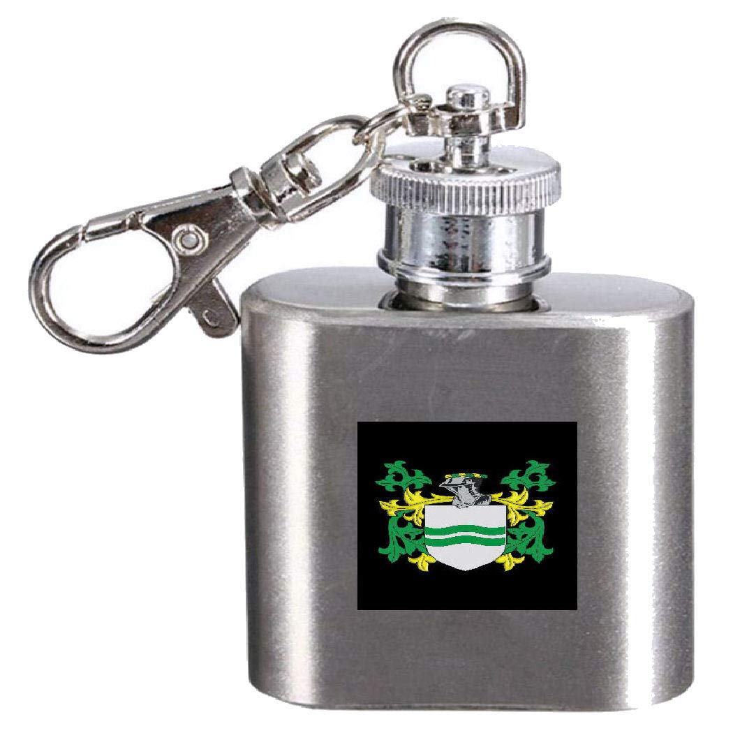 Flasque Yarwerth Family Crest héraldique, cadeau de mariage avec blason familial de 28,3 ml