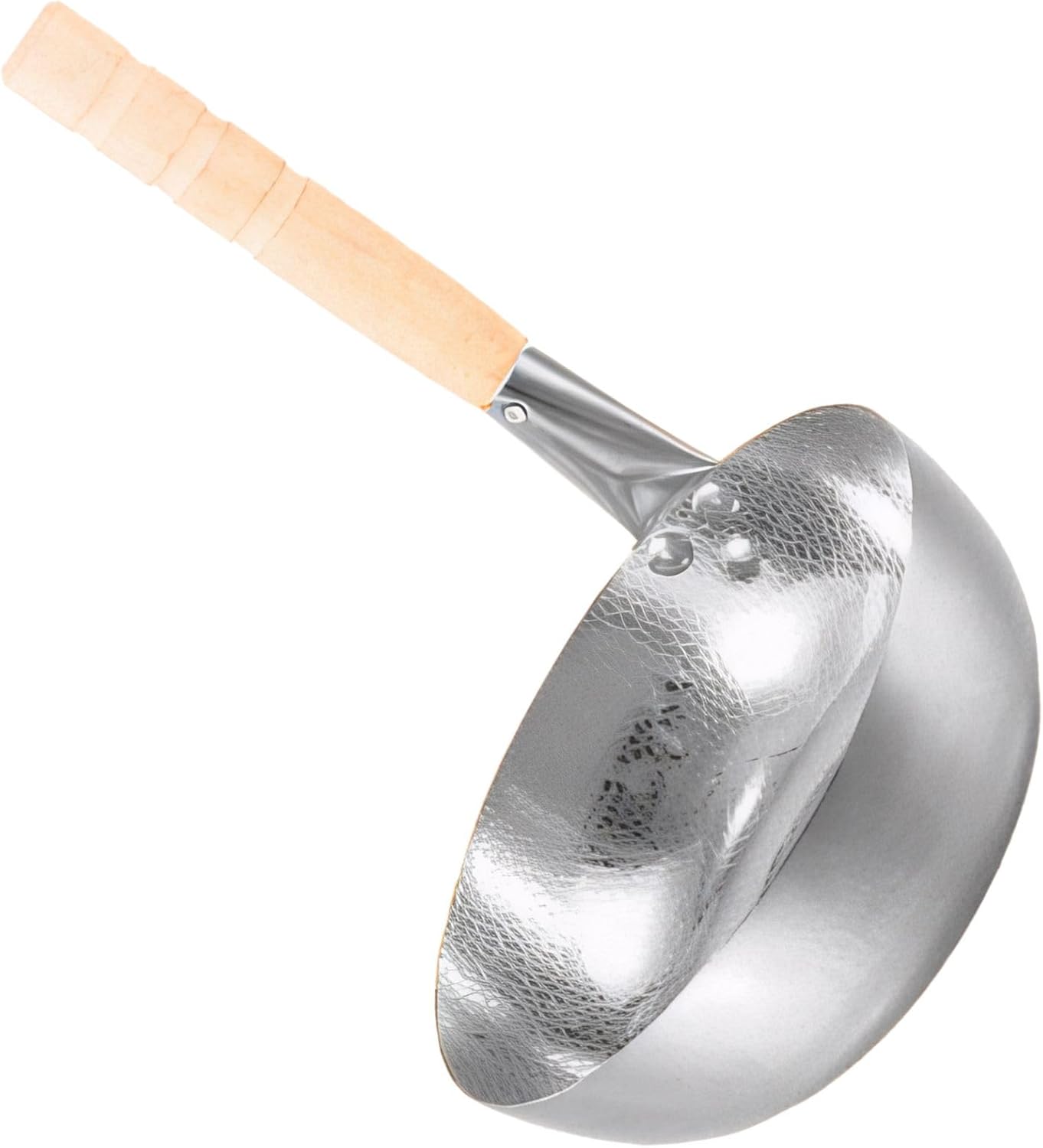 Stainless Steel Pot for Cooking Noodles and Soup, Heavy Duty Cooking Pot with Wooden Handle, Commercial Kitchen Cookware