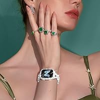 Vista 8 de WINGLE Funda brillante para Apple Watch Band para mujeres de 1.575 pulgadas, 1.732 pulgadas, 1.614 pulgadas, 1.772 pulgadas, 1.614 pulgadas, 1.614